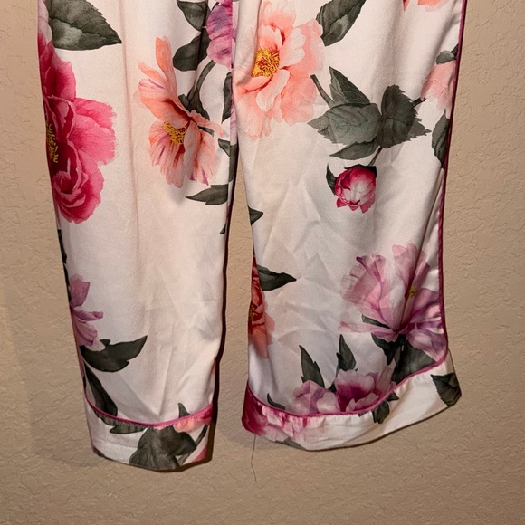 Victoria's Secret Floral Satin Pajama Pants - Pink and Green - Picture 7 of 8